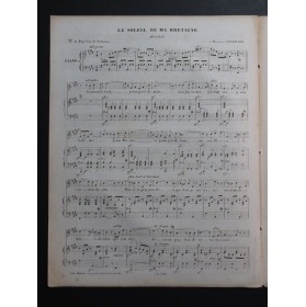 PUGET Loïsa Le Soleil de ma Bretagne Chant Piano 1841