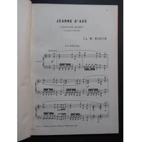 WIDOR  Ch. M. Jeanne d'Arc Chant Piano ca1890