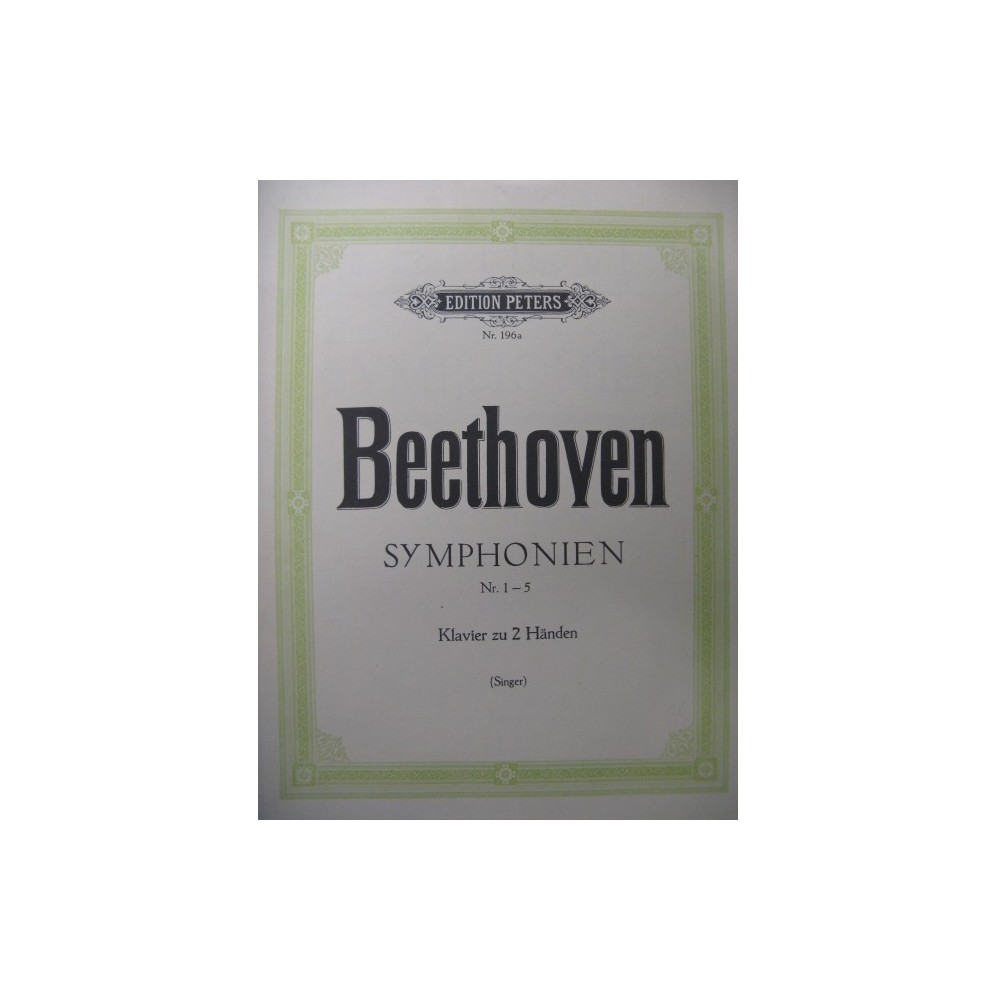 BEETHOVEN Symphonien 1-5 Piano
