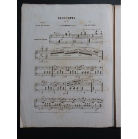 DE LISLE Charles Impromptu op 19 Piano ca1850