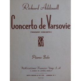 ADDINSELL Richard Concerto de Varsovie Piano