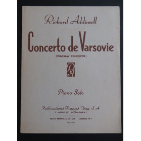 ADDINSELL Richard Concerto de Varsovie Piano