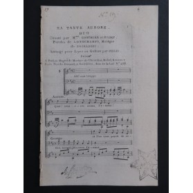 BOIELDIEU Adrien Ma Tante Aurore No 3 Chant Guitare ou Lyre ca1820