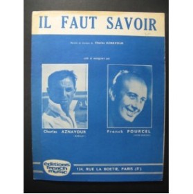 Il Faut Savoir Charles Aznavour 1961