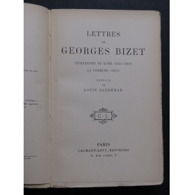 Lettres de Georges BIZET 1908