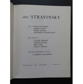 Avec Stravinsky Textes et Lettres inédites 1958