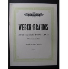 WEBER et BRAHMS Two Studies Piano