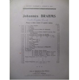 BRAHMS Johannes Presto d'après Bach Piano 1929