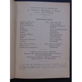 MESSAGER André Monsieur Beaucaire Opérette Chant 1926