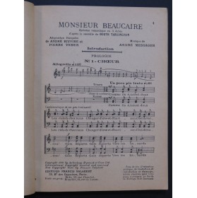 MESSAGER André Monsieur Beaucaire Opérette Chant 1926