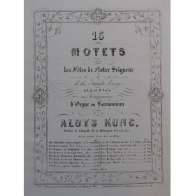 KUNC Aloys Ave Maria Chant Orgue ou Harmonium ca1875