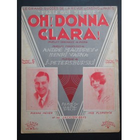 PETERSBURSKI J. Oh, Donna Clara ! Chant Piano 1930