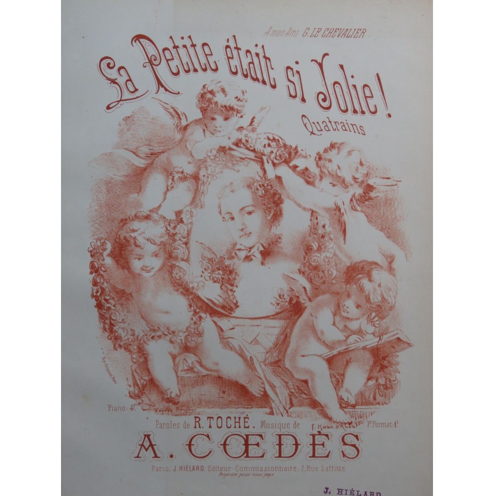 COEDÈS A. La petite était si jolie Chant Piano XIXe siècle