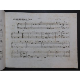 ARTUS Amédée Les Bohémiens de Paris Quadrille Piano 4 mains ca1845