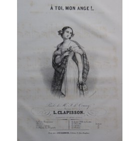 CLAPISSON Louis A toi, mon ange ! Chant Piano ca1830