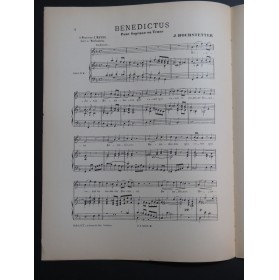 HOCHSTETTER J. Benedictus Chant Orgue ca1895