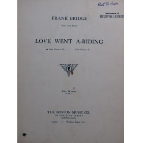 BRIDGE Frank Love Went A-Riding Chant Piano