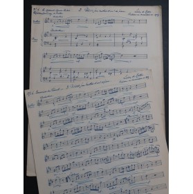 DE MATTES Lucien 3 Pièces Manuscrit Piano Hautbois 1925