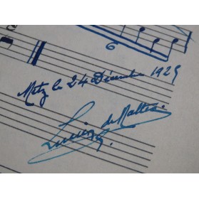 DE MATTES Lucien 3 Pièces Manuscrit Piano Hautbois 1925