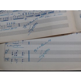 DE MATTES Lucien 3 Pièces Manuscrit Piano Hautbois 1925