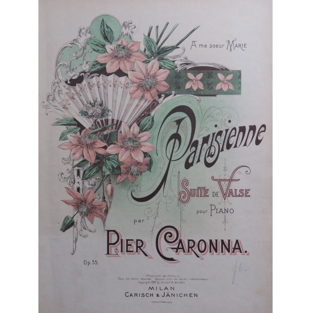 CARONNA Pier Parisienne Suite de Valses op 55 Piano