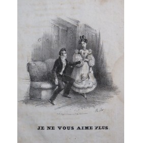 PANSERON Auguste Je ne vous aime plus Chant Guitare ca1830