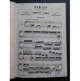 THOMAS Ambroise Hamlet Opéra Piano solo 1868