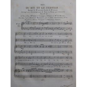 MONSIGNY P. A. Le Roi et le Fermier No 3 Chant Piano ou Harpe ca1810