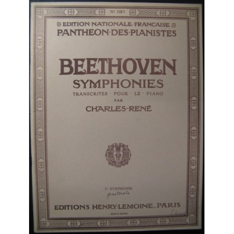 BEETHOVEN Symphonie No 6 Piano