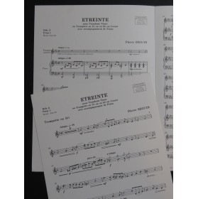 SEGUIN Pierre Etreinte Piano Trombone ou Trompette ou Cornet 1988