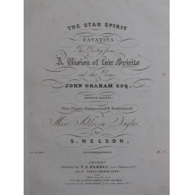 NELSON S. The Star Spirit Cavatina Chant Piano ca1830