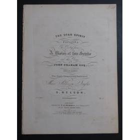 NELSON S. The Star Spirit Cavatina Chant Piano ca1830