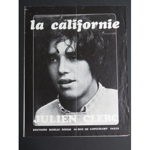 La Californie Julien Clerc Chant Piano 1969