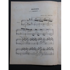 SCHULHOFF Jules Nocturne op 11 Piano ca1860