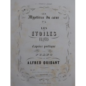 QUIDANT Alfred Les Mystères du Coeur No 4 op 32 Piano ca1850