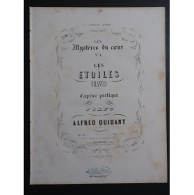 QUIDANT Alfred Les Mystères du Coeur No 4 op 32 Piano ca1850