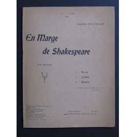 BORCHARD Adolphe En Marge de Shakespeare Dédicace Orchestre 1923