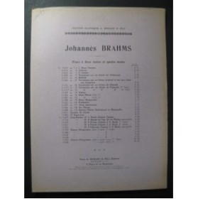 BRAHMS Johannes Etude d'après Chopin Piano 1929
