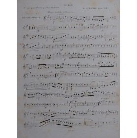 HUMMEL J. N. Grande Sonate op 104 Violon ca1845