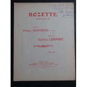 LEMAIRE Gaston La Vierge à la Crèche Dédicace Chant Piano 1913