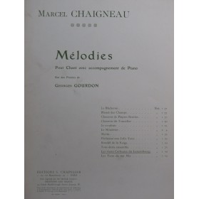 CHAIGNEAU Marcel Les vieux corbeaux du Luxembourg Chant Piano 1914