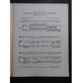 CHAIGNEAU Marcel Les vieux corbeaux du Luxembourg Chant Piano 1914