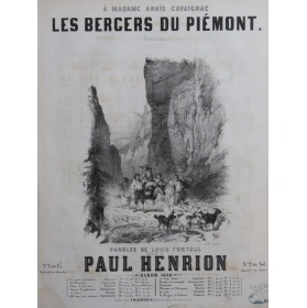 HENRION Paul Les Bergers du Piémont Chant Piano 1848