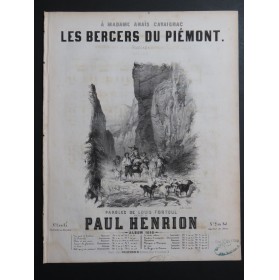 HENRION Paul Les Bergers du Piémont Chant Piano 1848