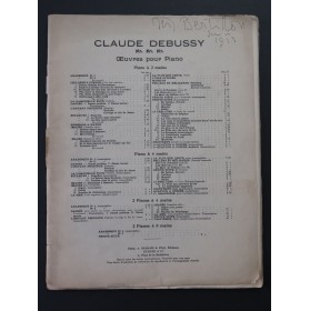 DEBUSSY Claude Quatuor No 1 Piano 4 mains ca1910