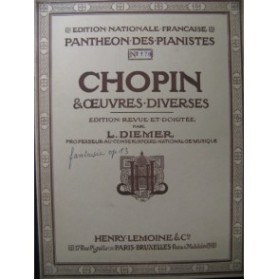 CHOPIN Frédéric Fantaisie op 13 Piano