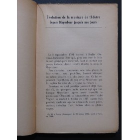 DANDELOT Arthur Evolution de la Musique de Théâtre Dédicace 1927