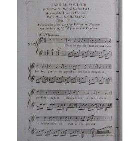 BLANGINI Félix Sans le vouloir Romance Chant Guitare ca1820