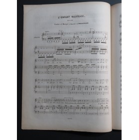 DE BEAUPLAN Amédée L'Enfant Naufragé Chant Piano ca1840