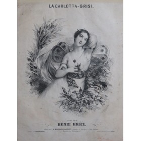 HERZ Henri La Carlotta Grisi Grande Valse Piano ca1840